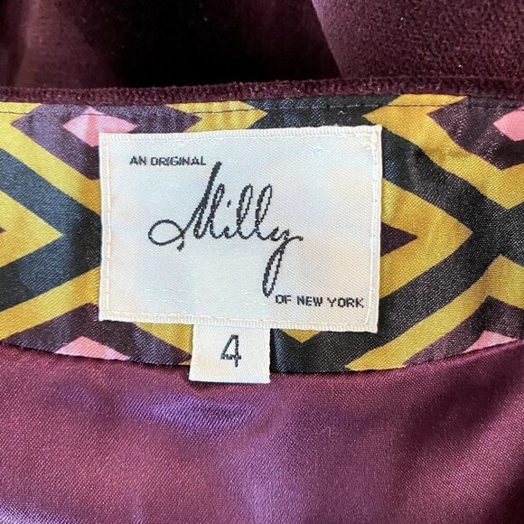 Milly Vintage Velvet Ruffle Skirt 4 - Picture 2 of 11